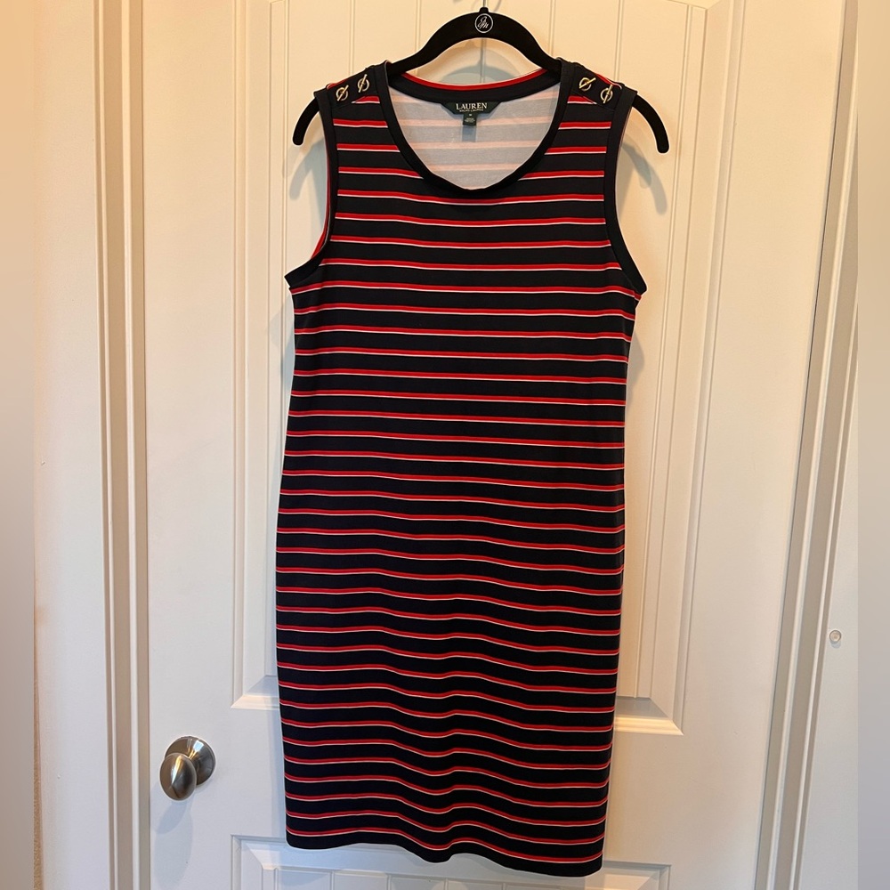 Lauren Ralph Lauren Red, White, & Blue Dress Size M
